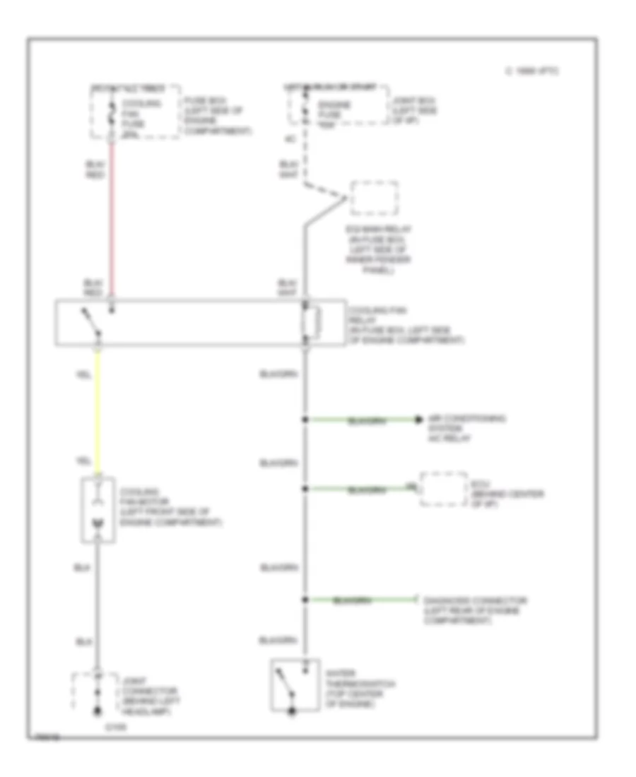 Cooling Fan Wiring Diagram 2 of 1 for Mazda 323 SE 1992