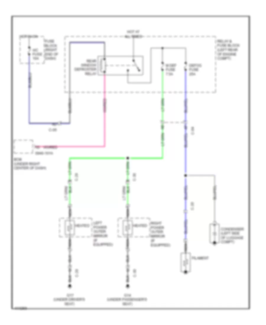 Defoggers Wiring Diagram for Mazda 5 Grand Touring 2014
