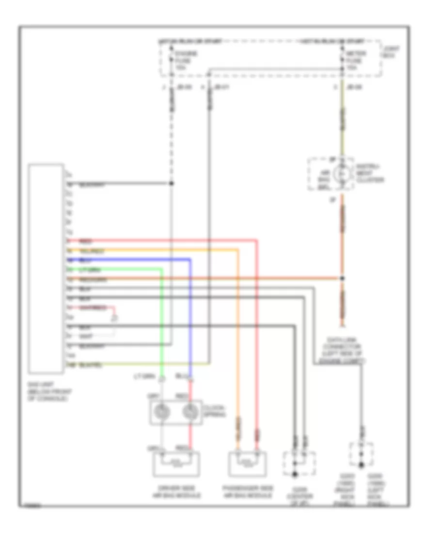 Supplemental Restraint Wiring Diagram for Mazda Protege ES 1995