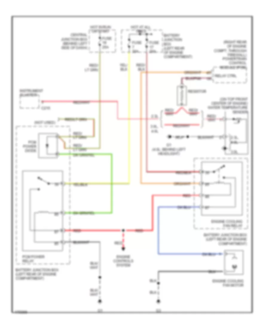 Cooling Fan Wiring Diagram for Mazda B2300 2003