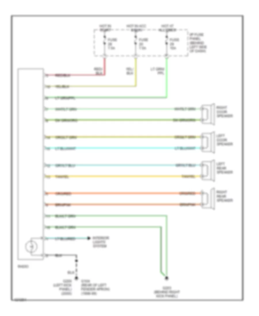 Radio Wiring Diagrams for Mazda B4000 SE 1999