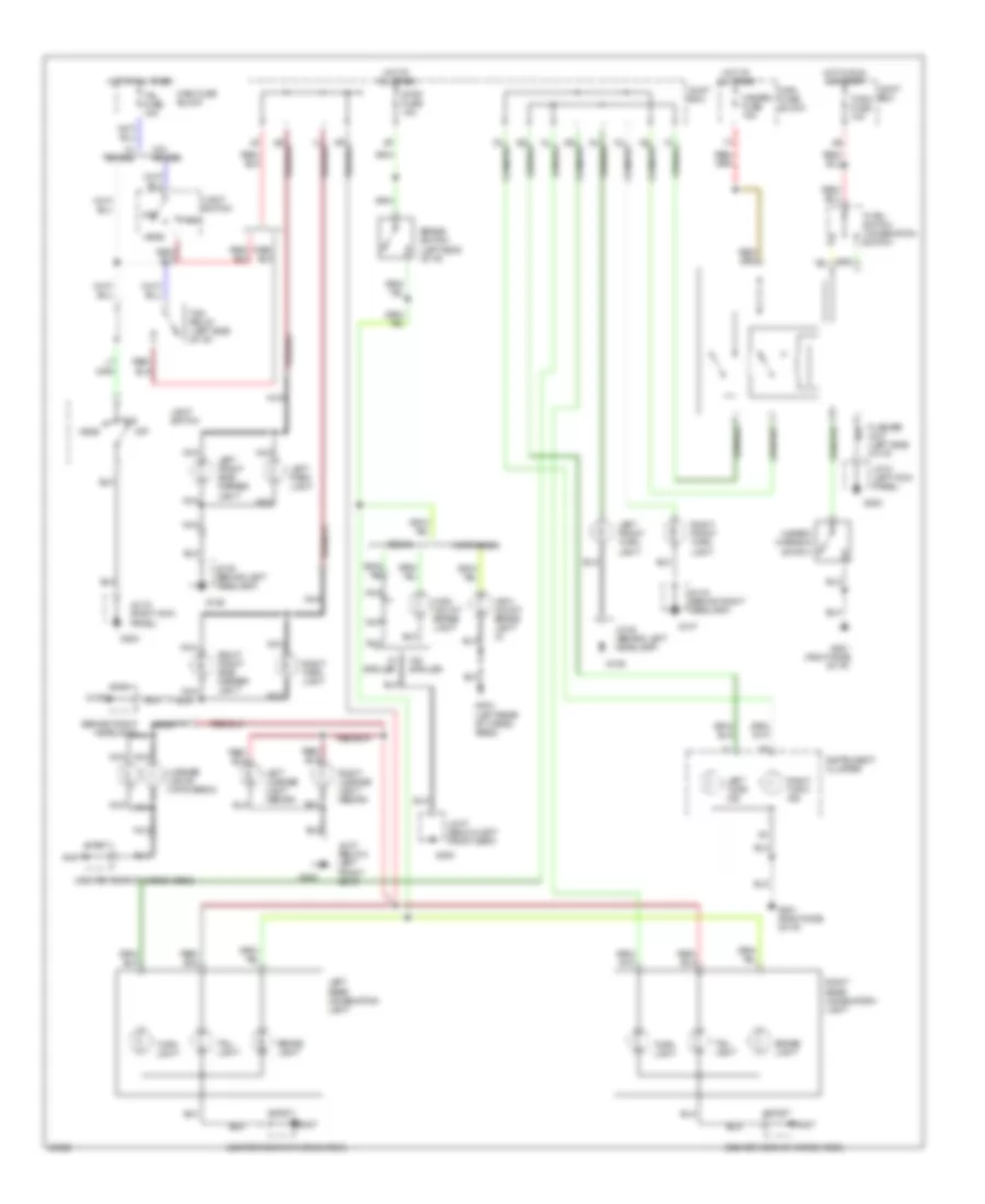 Exterior Lamps Wiring Diagram for Mazda Protege LX 1995