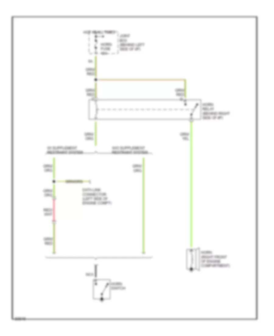 Horn Wiring Diagram for Mazda Protege LX 1995
