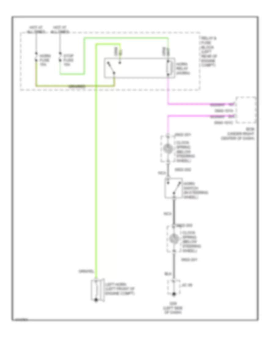 Horn Wiring Diagram for Mazda 5 Touring 2014