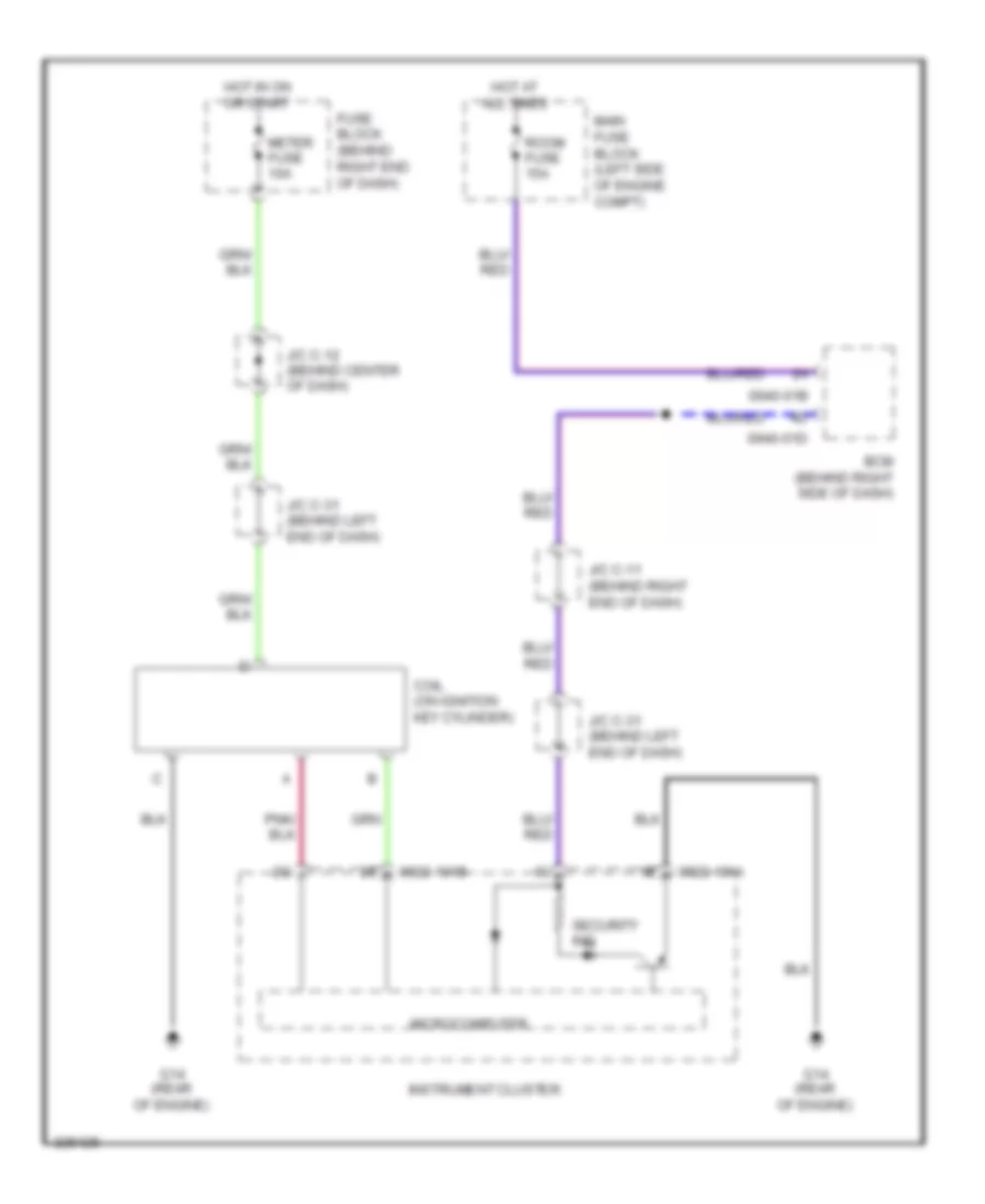 Immobilizer Wiring Diagram for Mazda 5 Grand Touring 2010