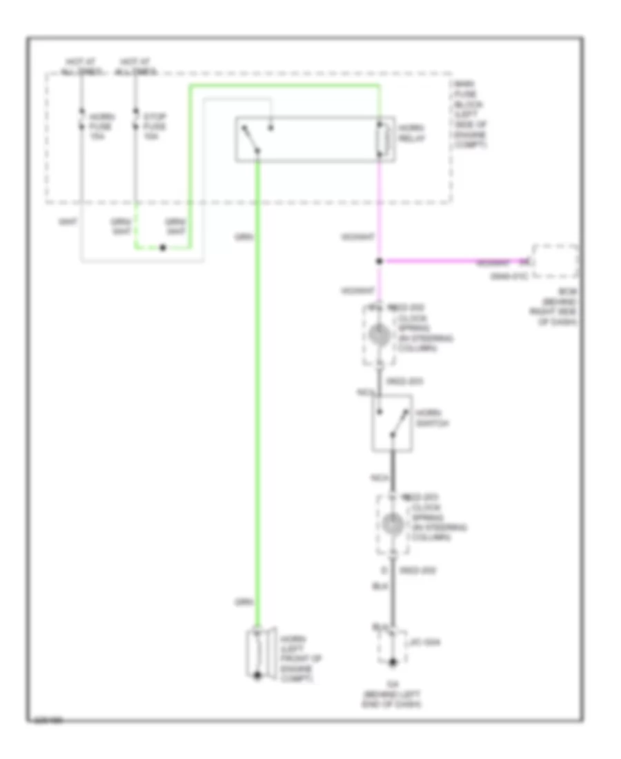 Horn Wiring Diagram for Mazda 5 Grand Touring 2010