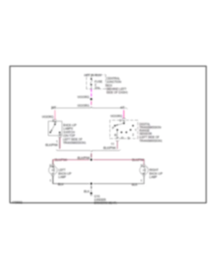 Back up Lamps Wiring Diagram for Mazda BDual Sport 2003 3000