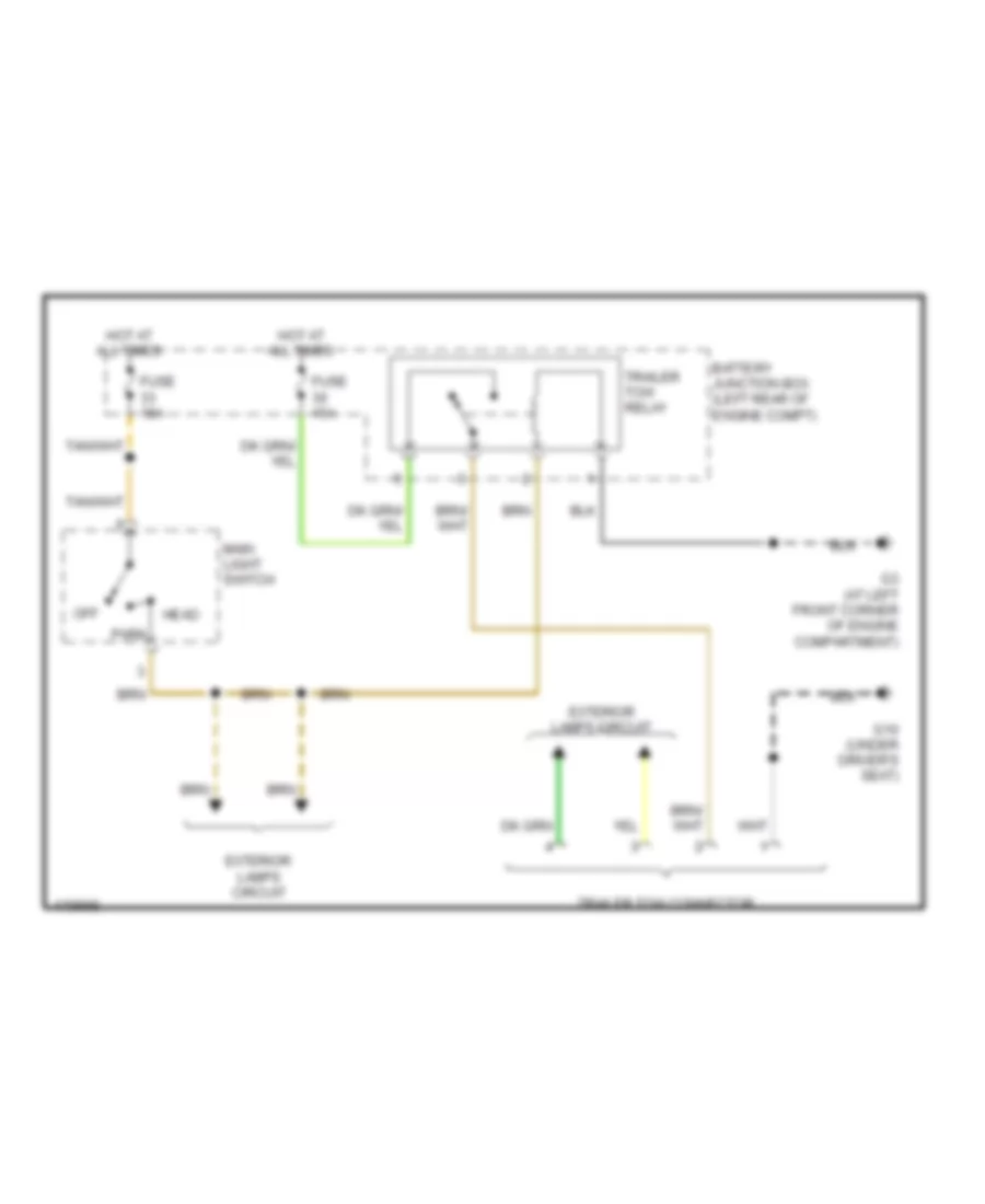 Trailer Tow Wiring Diagram for Mazda BDual Sport 2003 3000