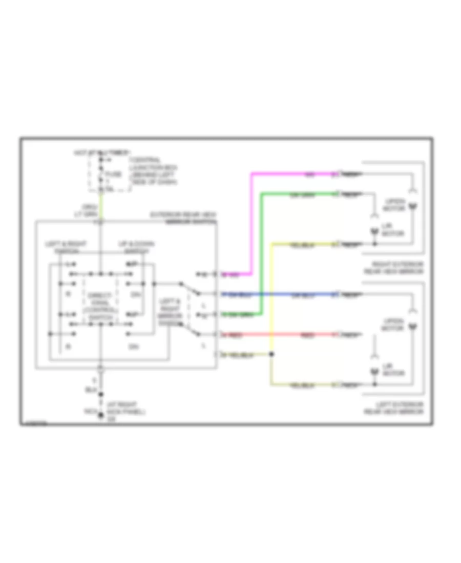 Power Mirrors Wiring Diagram for Mazda B3000 Dual Sport 2003