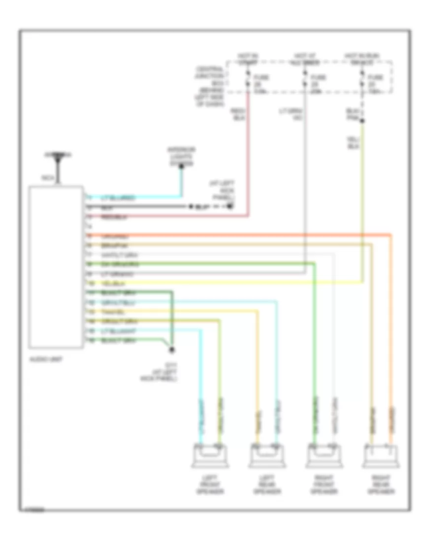 Radio Wiring Diagram for Mazda BDual Sport 2003 3000