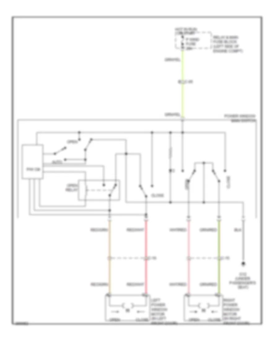 Power Windows Wiring Diagram without Power Retractable Hardtop for Mazda MX 5 Miata Touring 2011