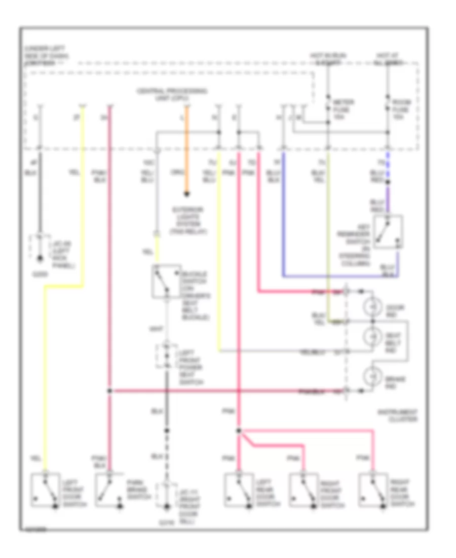 Warning System Wiring Diagrams for Mazda Millenia S 1999