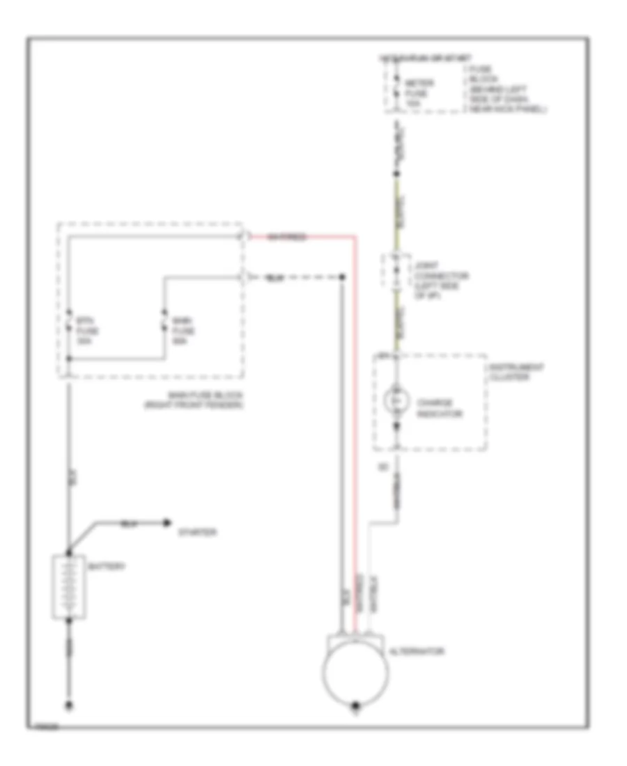 Charging Wiring Diagram for Mazda BSE 5 1992 2200