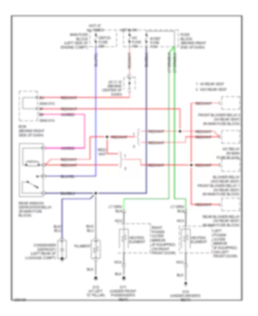 Defoggers Wiring Diagram for Mazda 5 Touring 2010