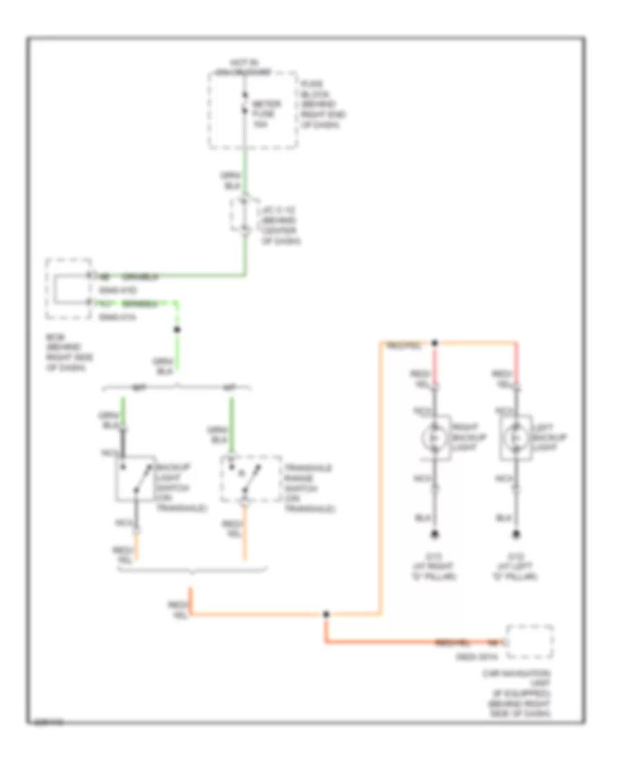 Backup Lamps Wiring Diagram for Mazda 5 Touring 2010