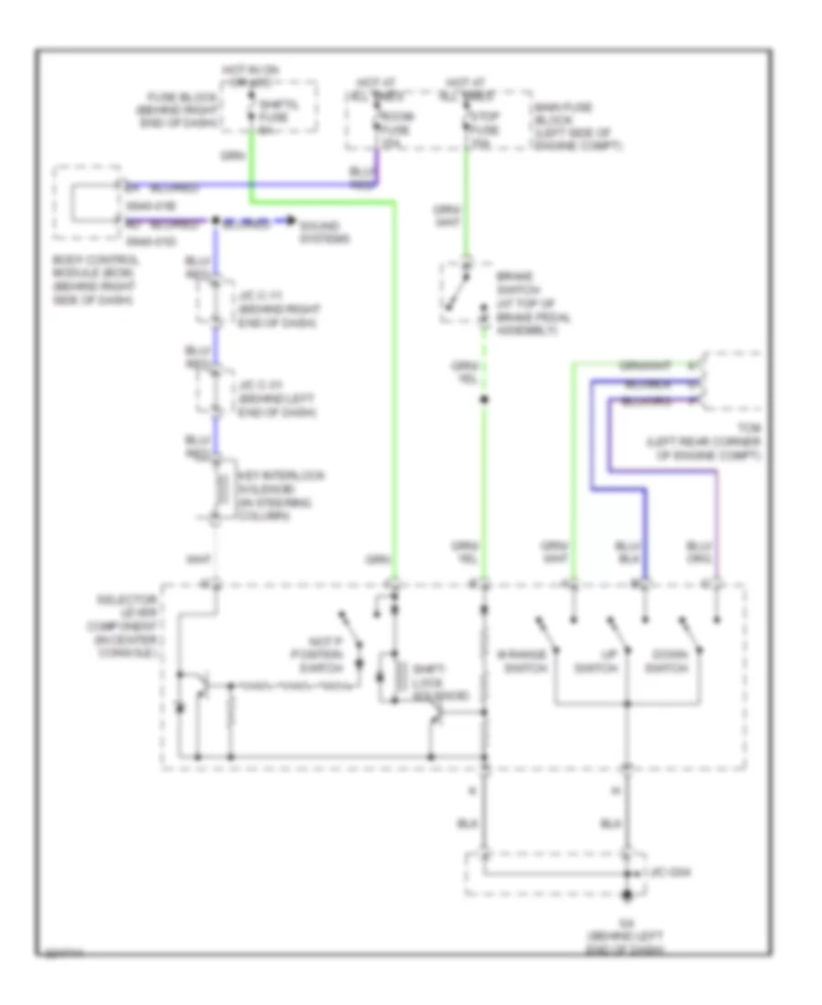 Shift Interlock Wiring Diagram for Mazda 5 Touring 2010