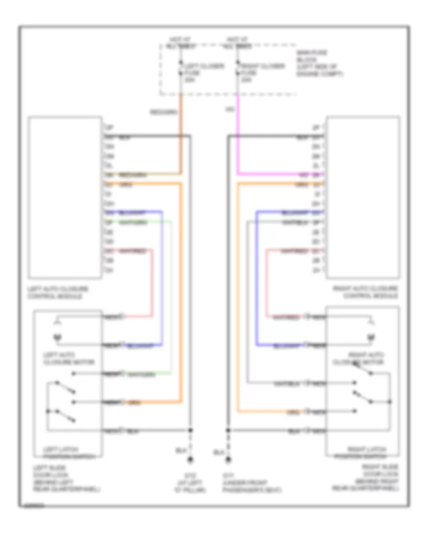 Power Sliding Door Wiring Diagram for Mazda 5 Touring 2010