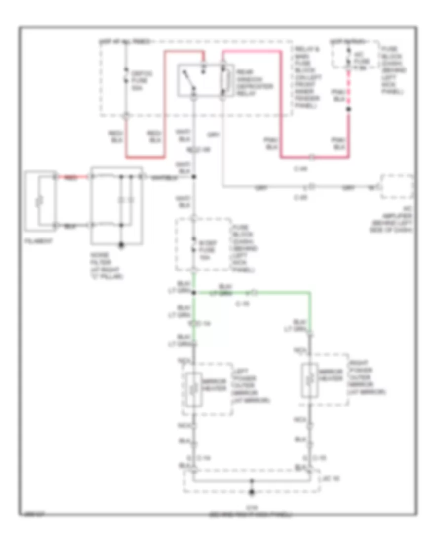 Defoggers Wiring Diagram for Mazda RX 8 Grand Touring 2011
