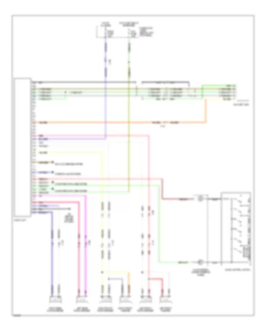 Radio Wiring Diagram, without Bose for Mazda RX-8 Grand Touring 2011
