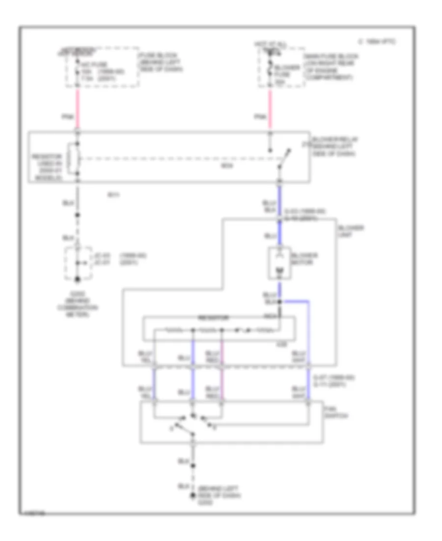 Heater Wiring Diagram for Mazda MX 5 Miata 1999