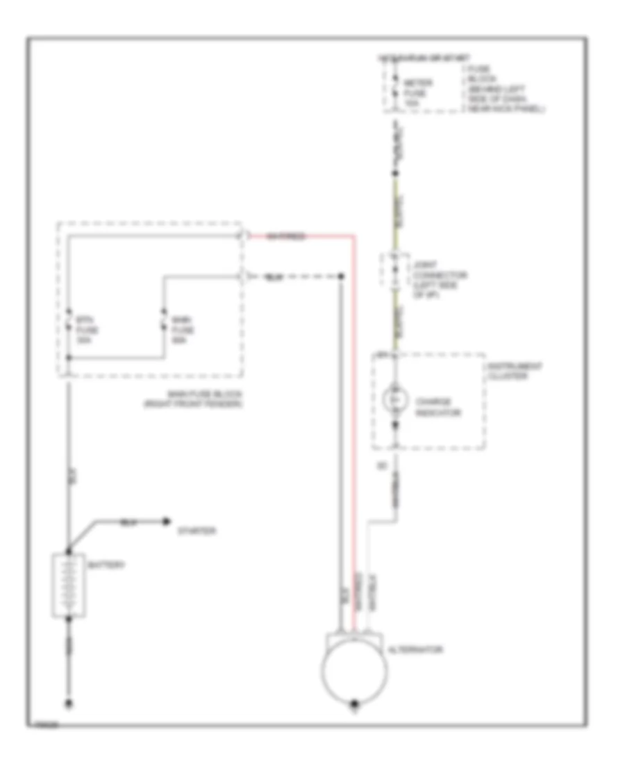 Charging Wiring Diagram for Mazda BSport 1992 2200