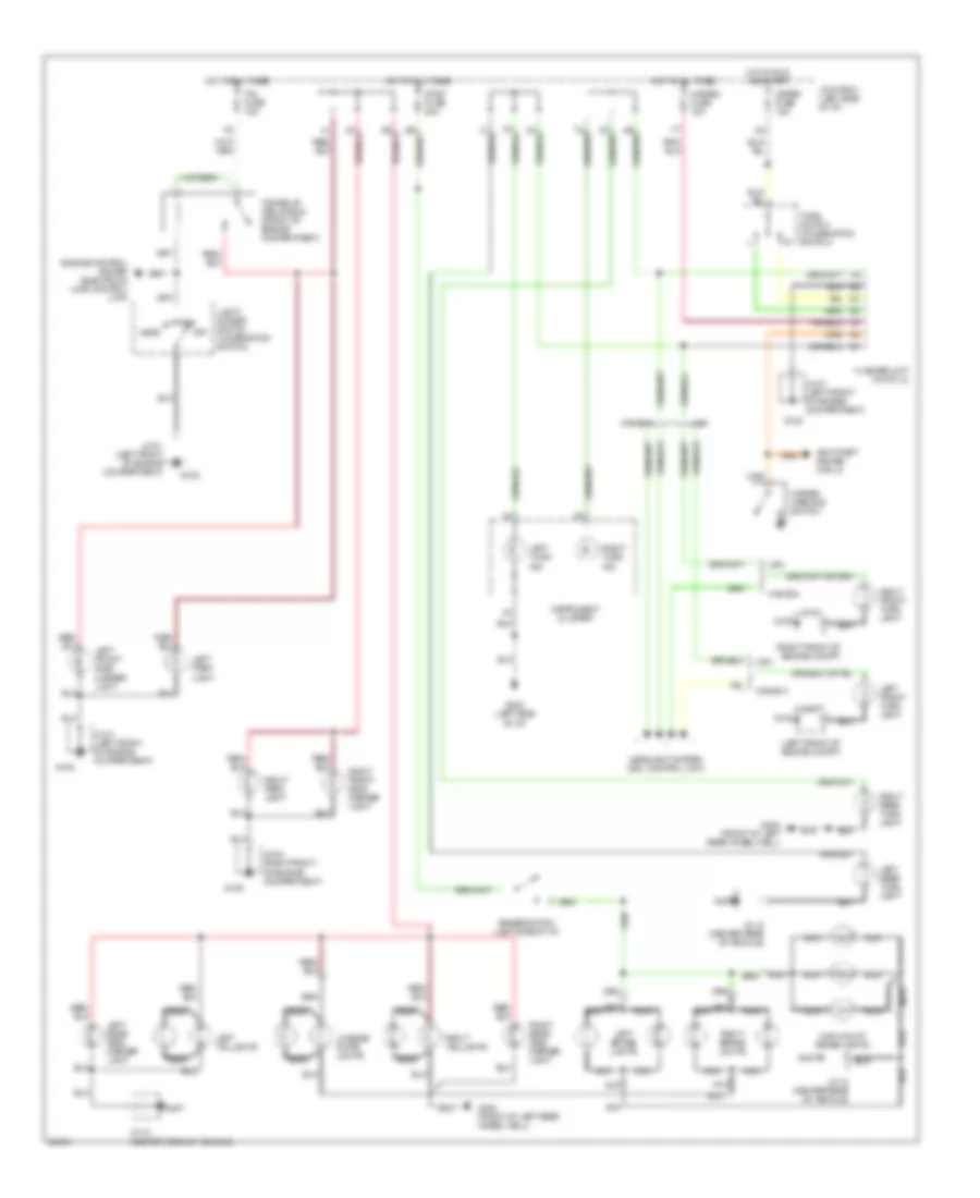 Exterior Lamps Wiring Diagram for Mazda RX-7 1995