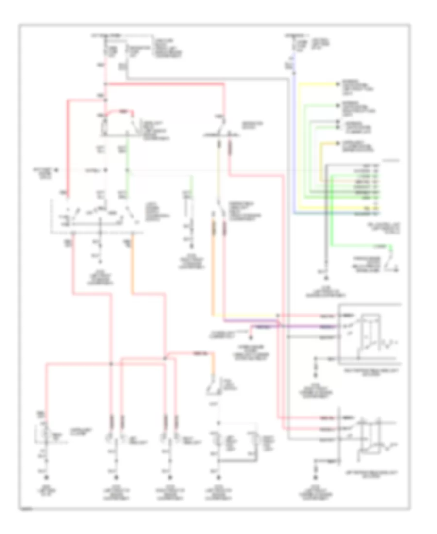 Headlight Wiring Diagram with DRL for Mazda RX 7 1995