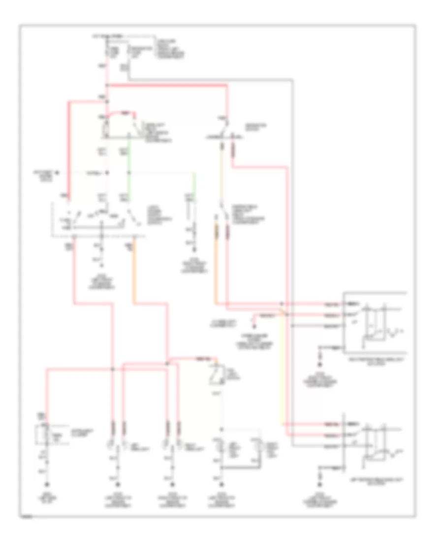 Headlight Wiring Diagram, without DRL for Mazda RX-7 1995