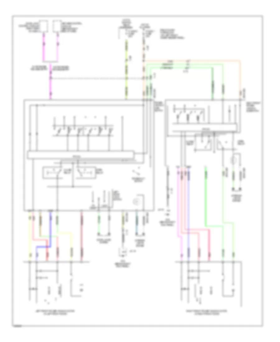 Power Windows Wiring Diagram for Mazda RX-8 R3 2011