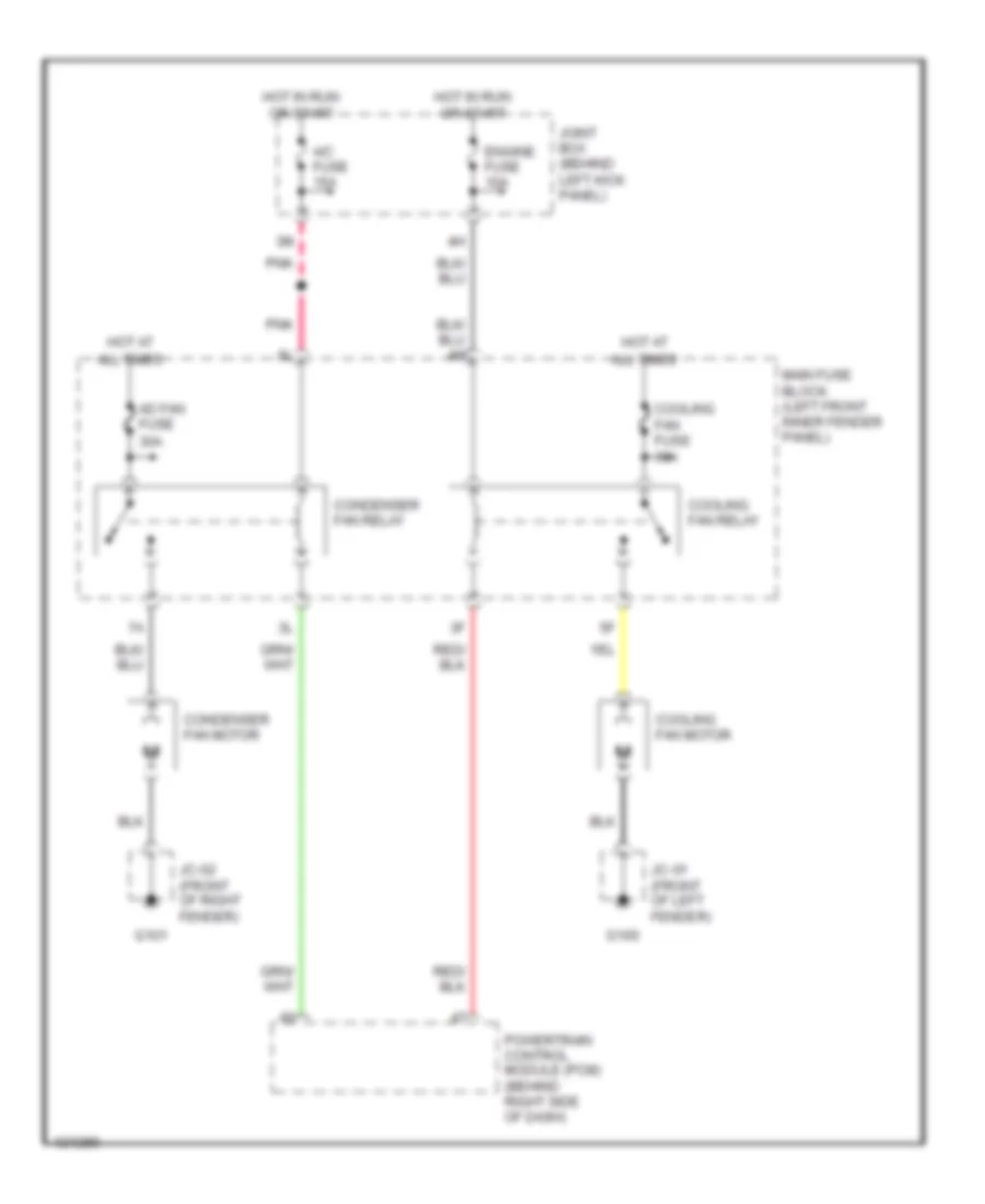Cooling Fan Wiring Diagram for Mazda Protege DX 1999
