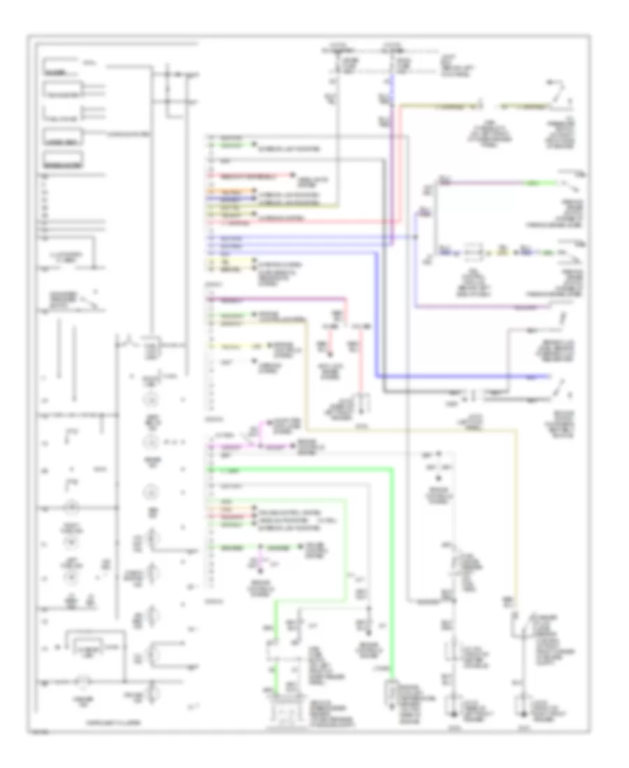 Instrument Cluster Wiring Diagram for Mazda Protege DX 1999