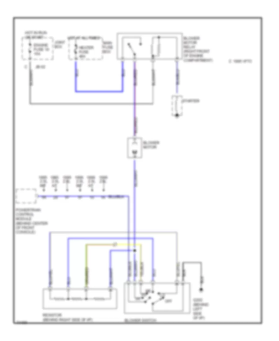 Heater Wiring Diagram for Mazda 626 DX 1996