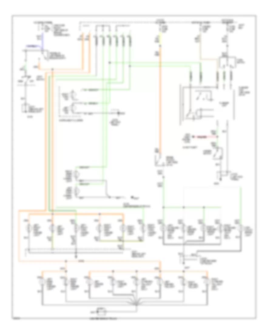 Exterior Lamps Wiring Diagram for Mazda 626 DX 1996