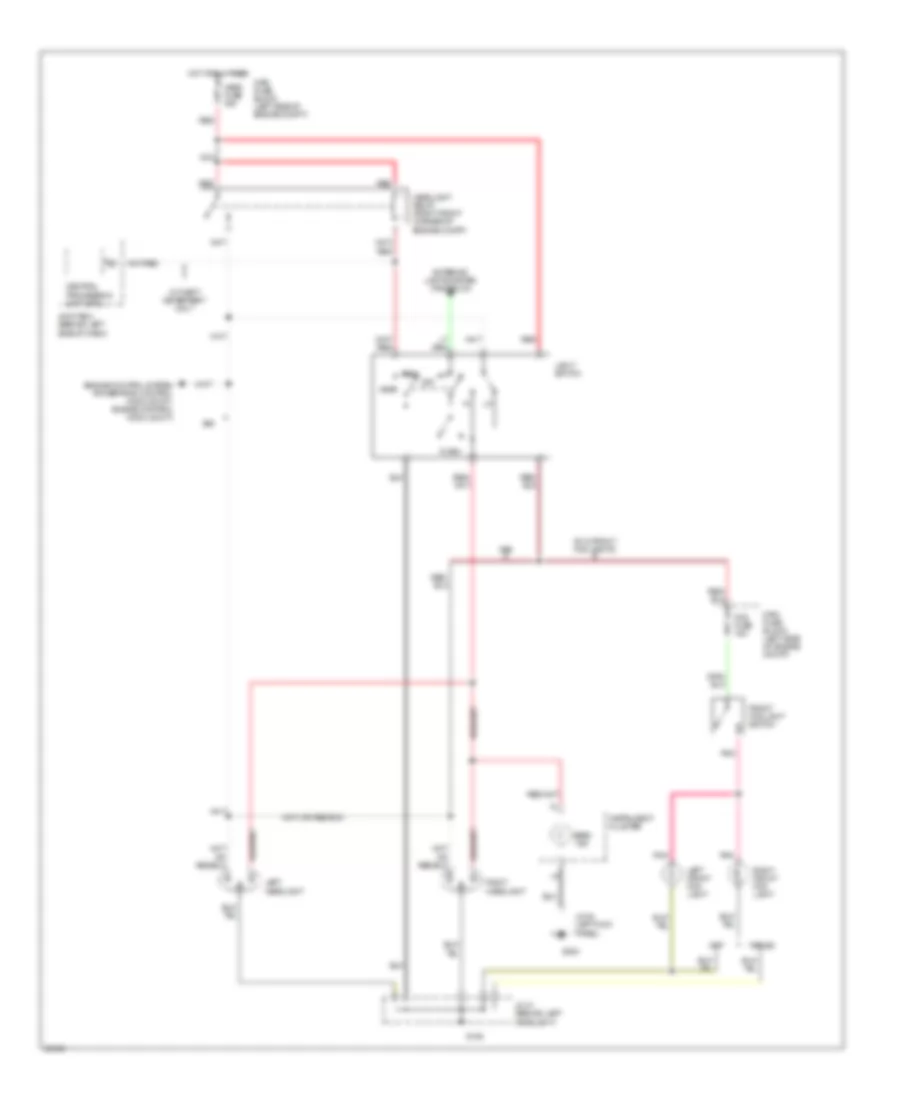 Headlight Wiring Diagram, without DRL for Mazda 626 DX 1996