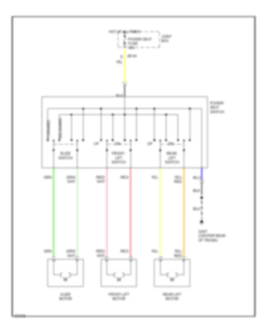 Power Seat Wiring Diagrams for Mazda 626 DX 1996