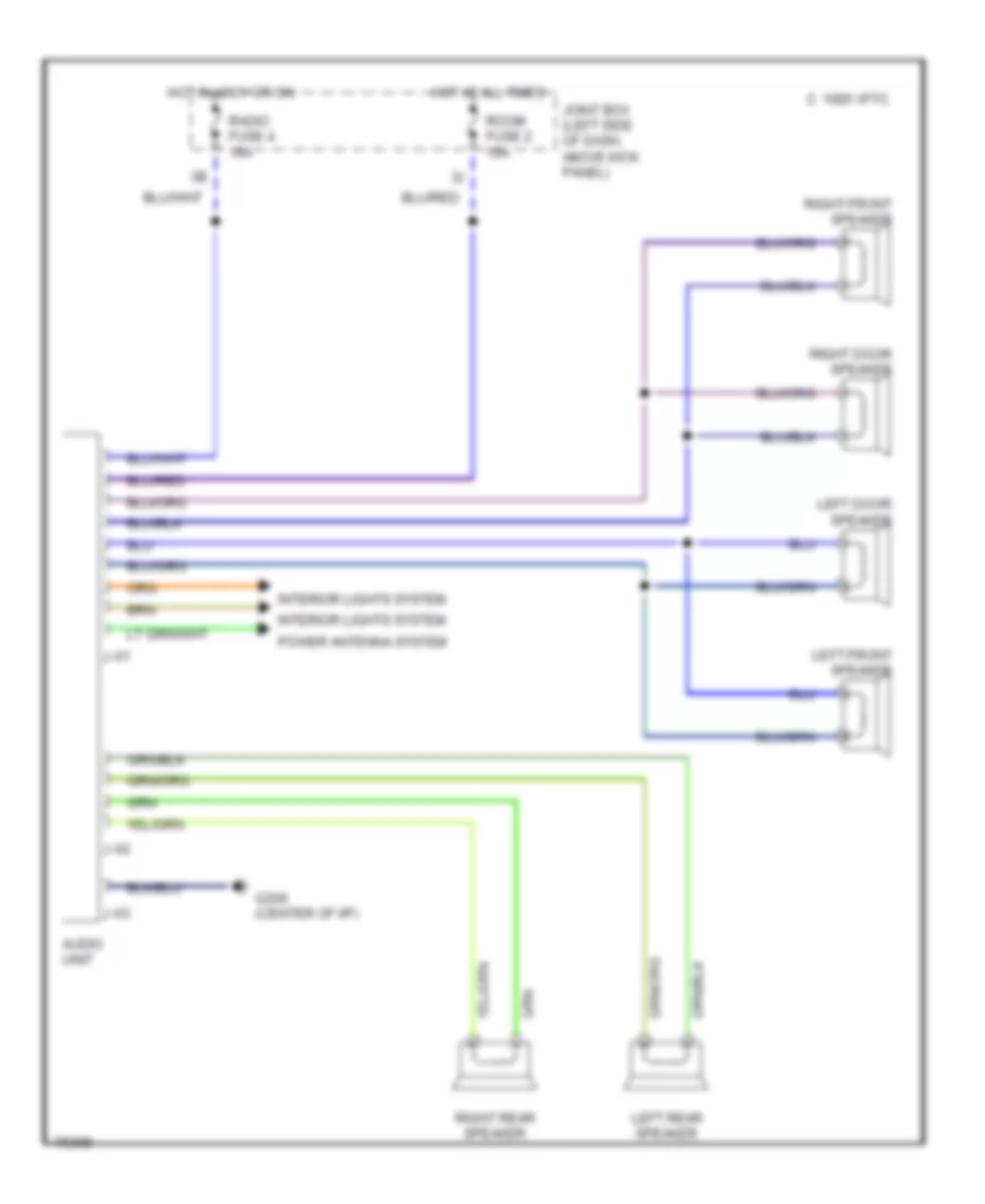 Radio Wiring Diagrams for Mazda 626 DX 1996