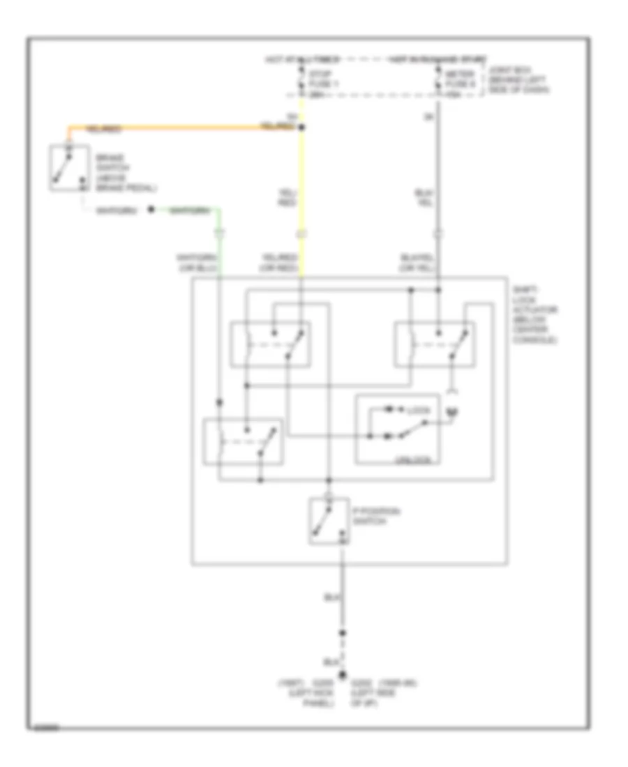 Shift Interlock Wiring Diagram for Mazda 626 DX 1996