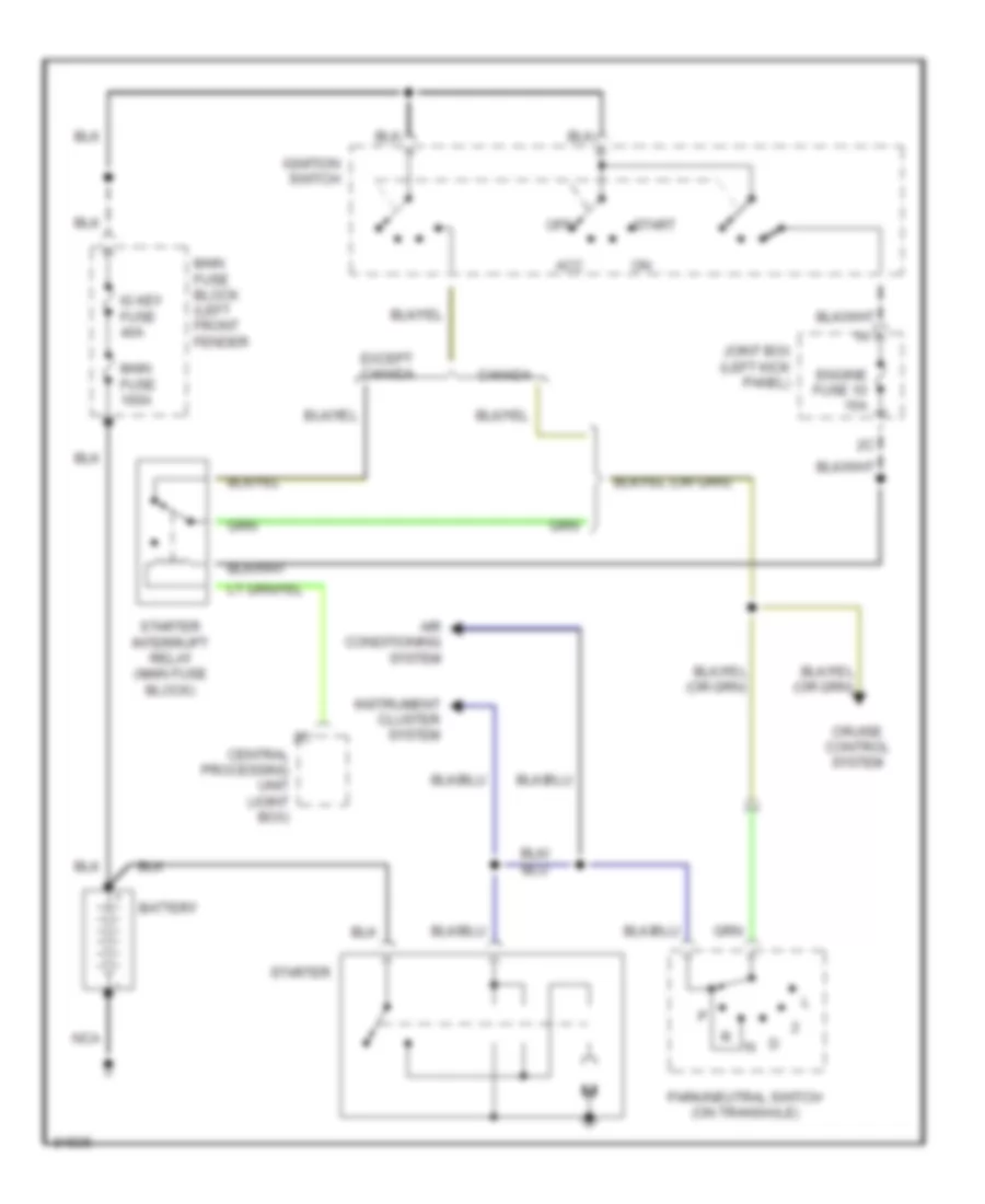 2 0L Starting Wiring Diagram A T for Mazda 626 DX 1996