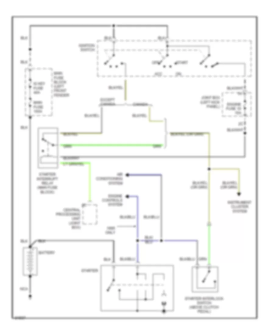 2.0L, StartingCharging Wiring Diagram, MT for Mazda 626 DX 1996