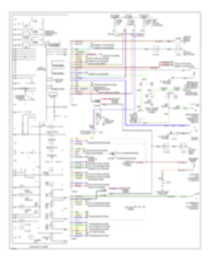 Instrument Cluster Wiring Diagram for Mazda MPV ES 2003