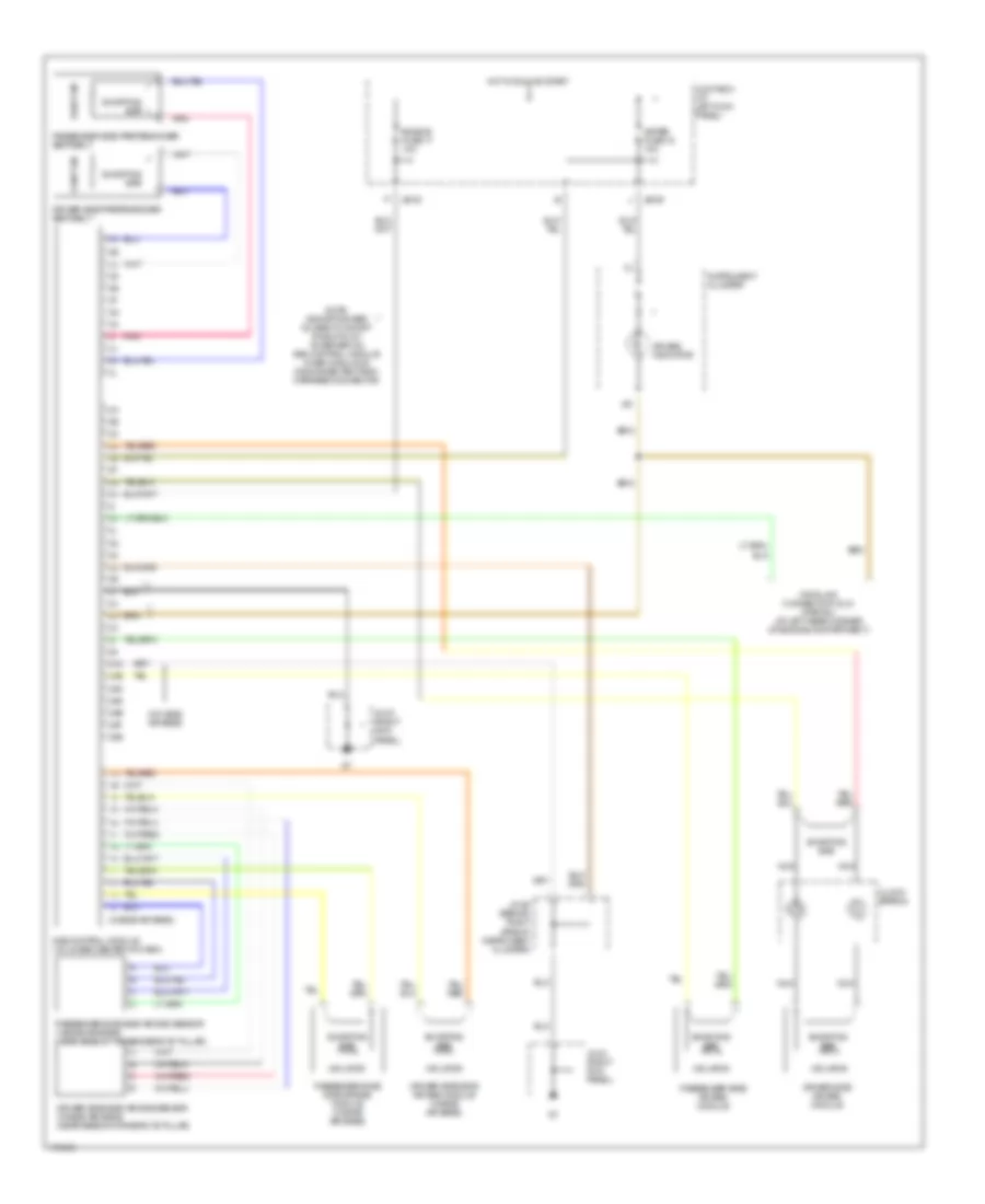 Supplemental Restraints Wiring Diagram for Mazda MPV ES 2003