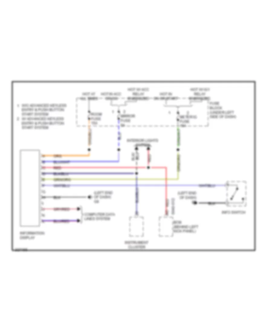 Multi Information System Wiring Diagram for Mazda 6 i SV 2010