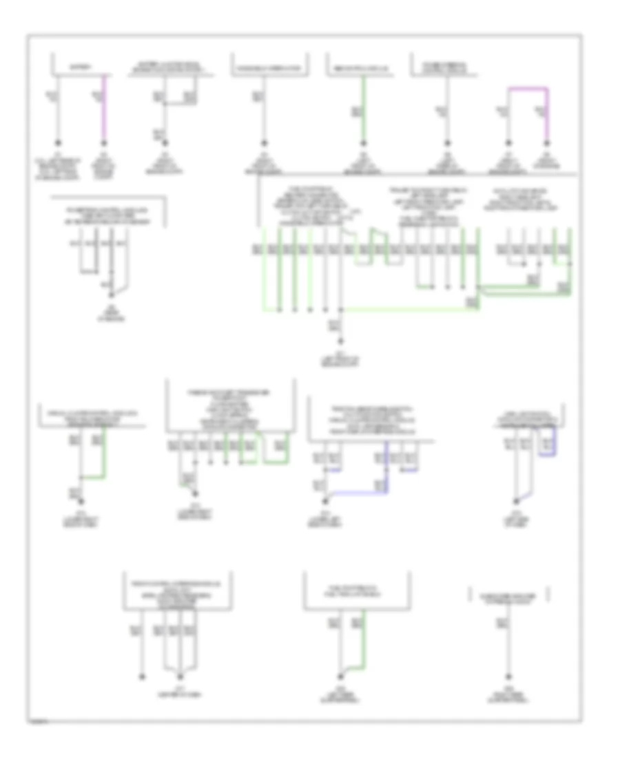 Ground Distribution Wiring Diagram 1 of 2 for Mazda Tribute Hybrid Grand Touring 2011