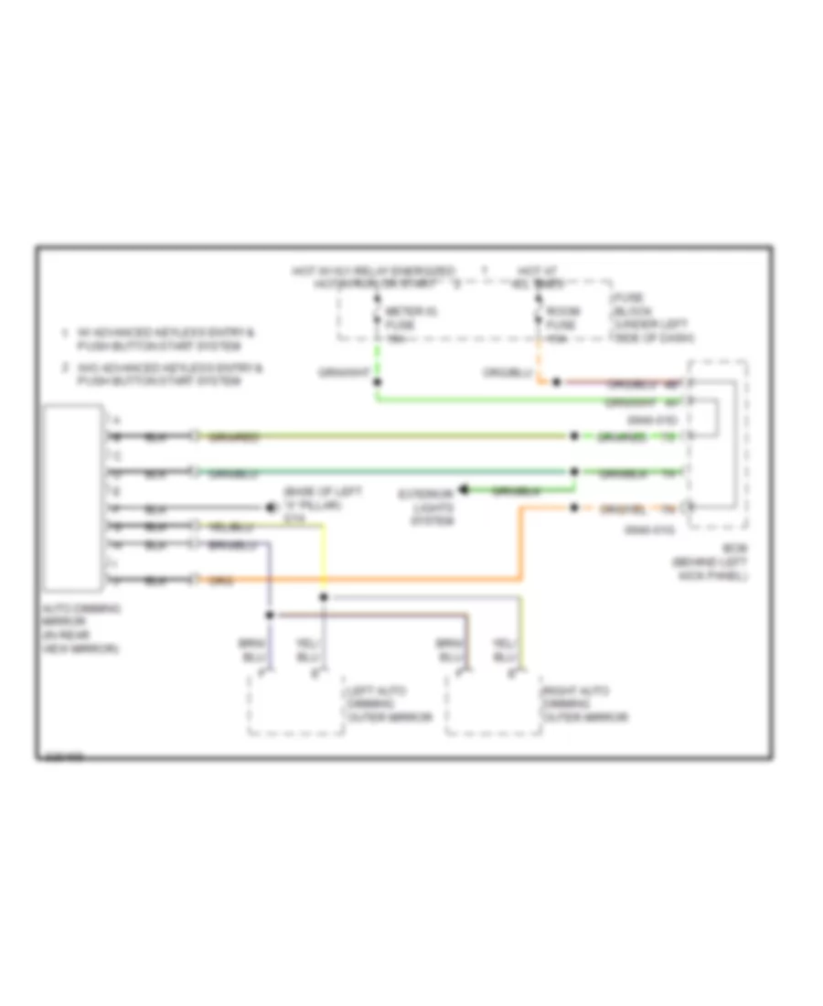 Auto Dimming Mirror Wiring Diagram with Auto Dimming Outer Mirror for Mazda 6 i Touring 2010