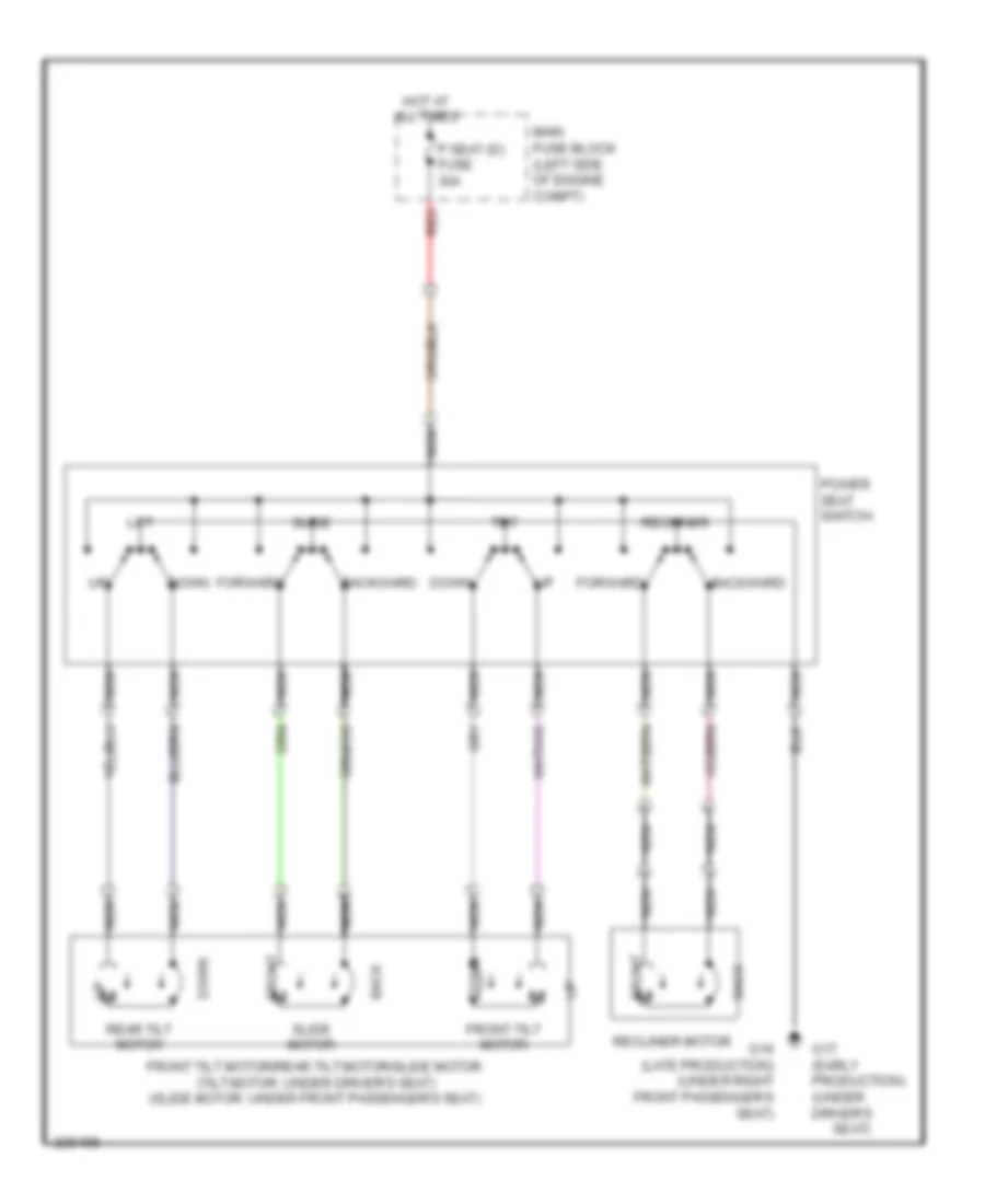 Driver Power Seat Wiring Diagram for Mazda 6 i Touring 2010