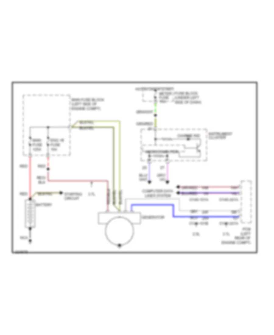 Charging Wiring Diagram for Mazda 6 i Touring 2010