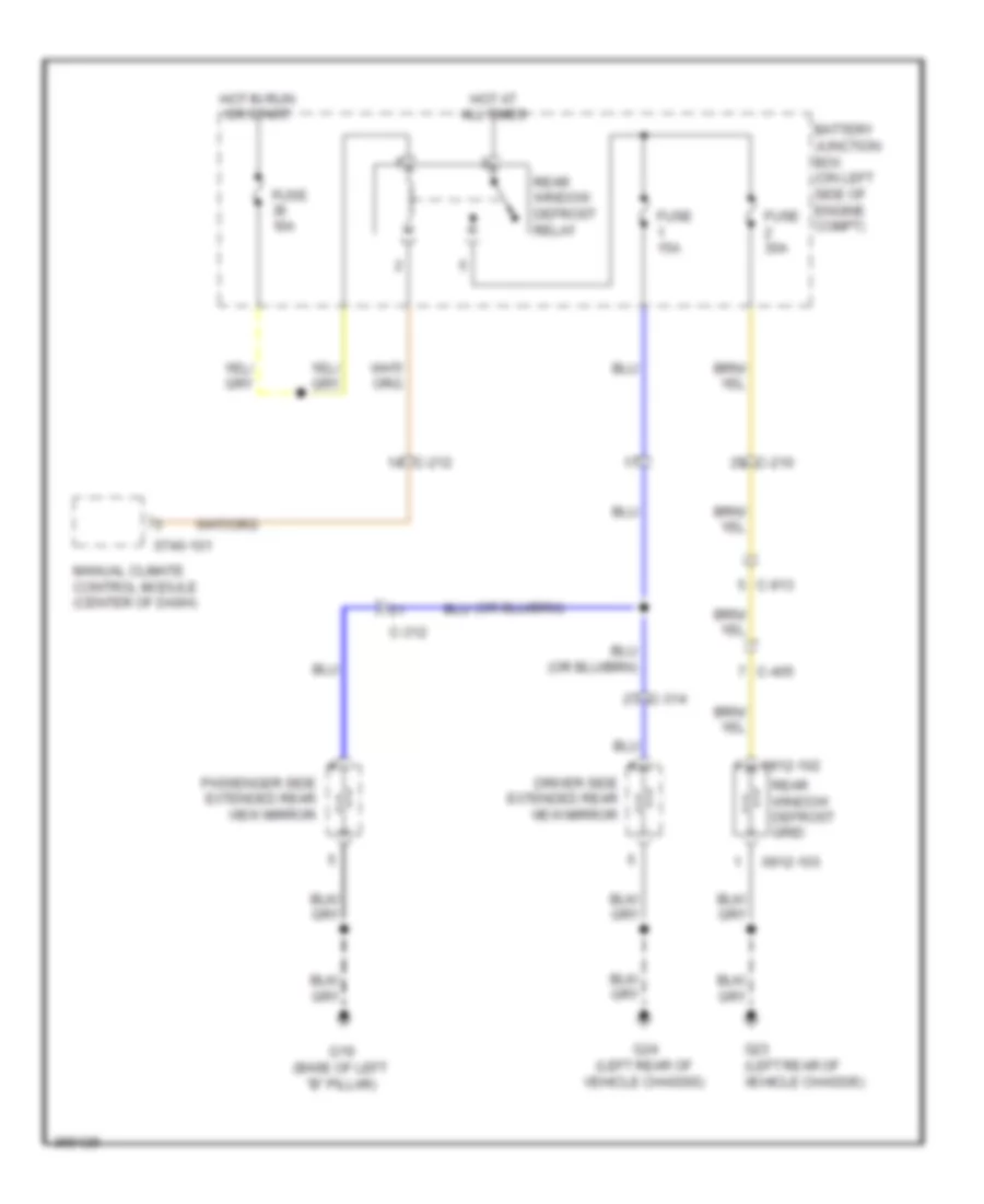 Defoggers Wiring Diagram for Mazda Tribute Hybrid Touring 2011