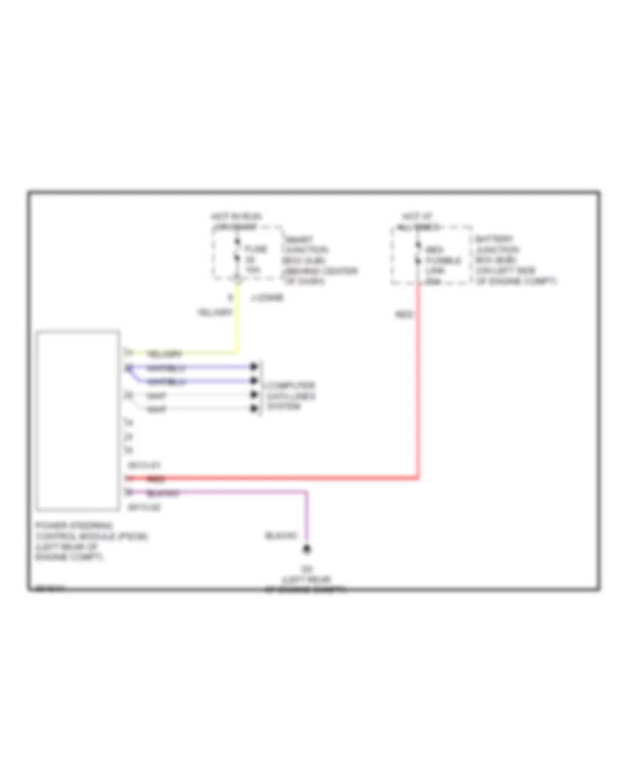 Electronic Power Steering Wiring Diagram for Mazda Tribute Hybrid Touring 2011