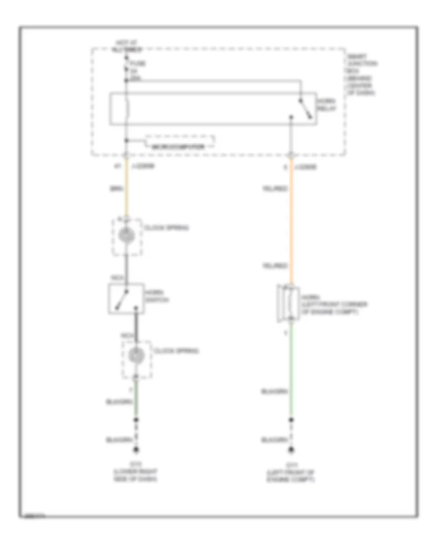 Horn Wiring Diagram for Mazda Tribute Hybrid Touring 2011