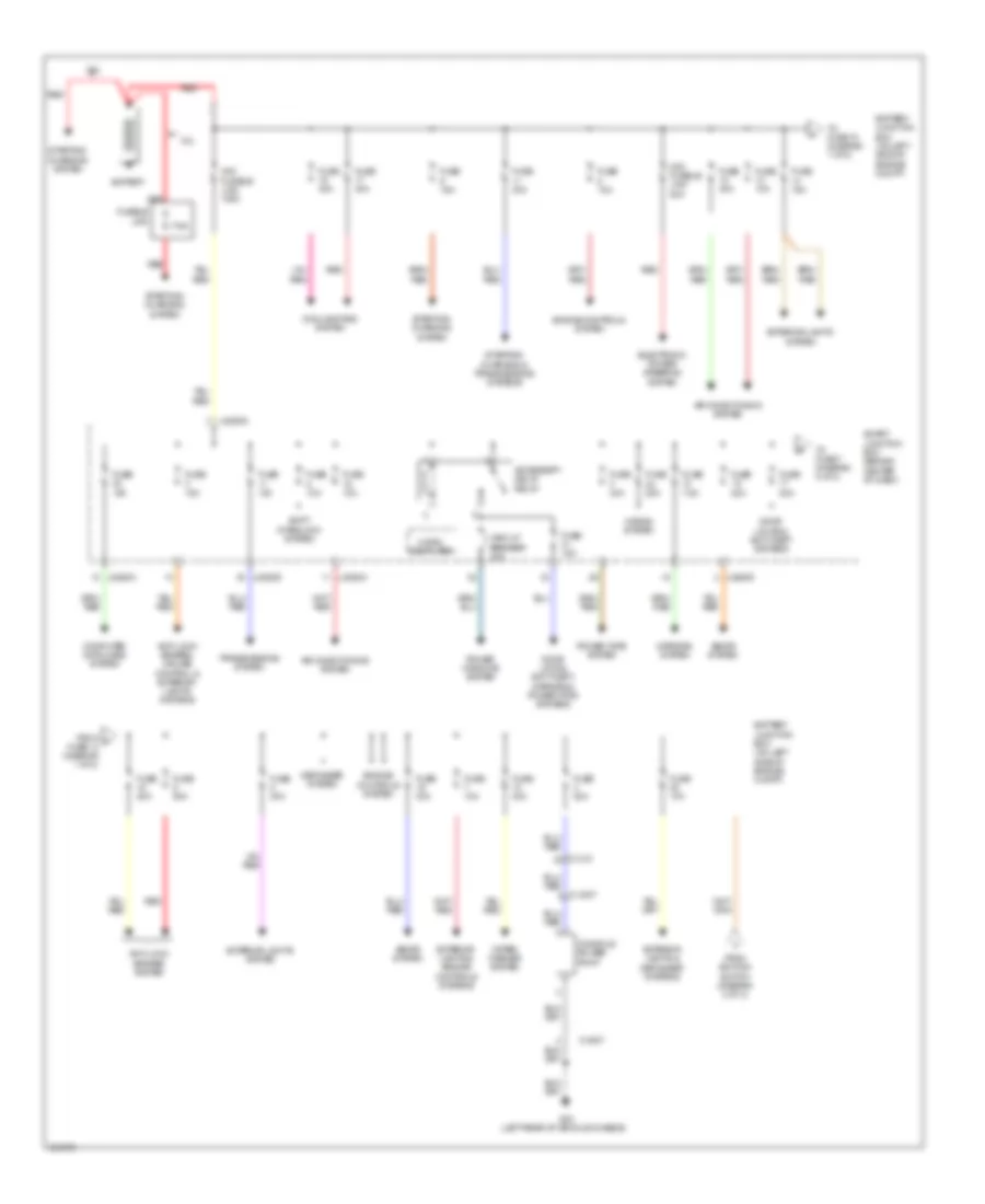 Power Distribution Wiring Diagram 1 of 2 for Mazda Tribute Hybrid Touring 2011